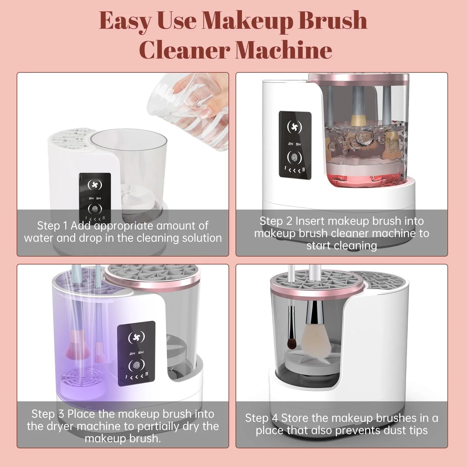 Electric Makeup Brush Cleaner 3 in 1 Makeup Essentials