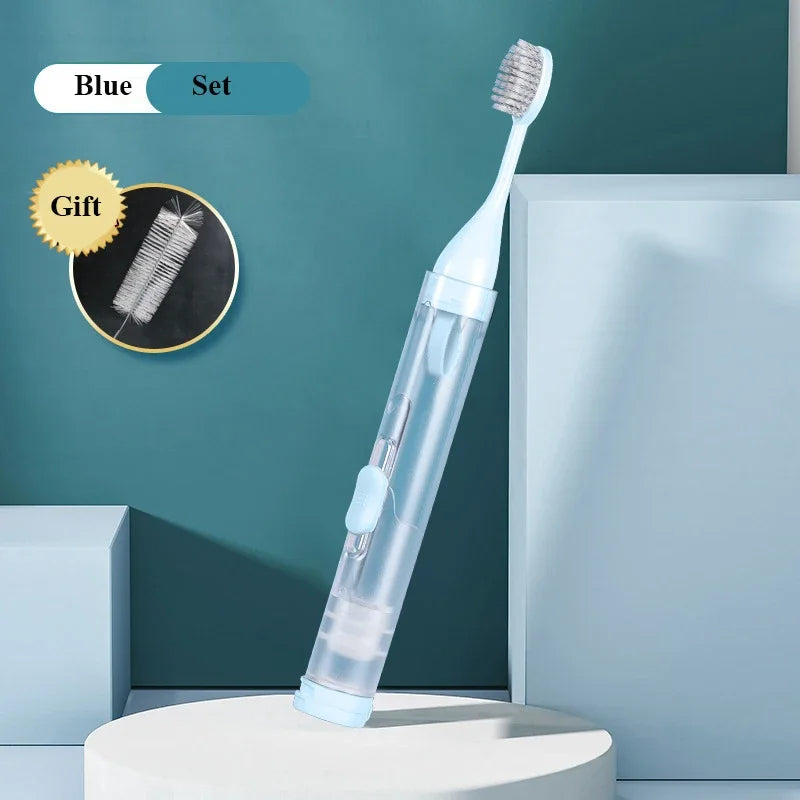 Portable 3 in 1 Toothbrush Traveller Toothbrush for Outdoor and Indoor